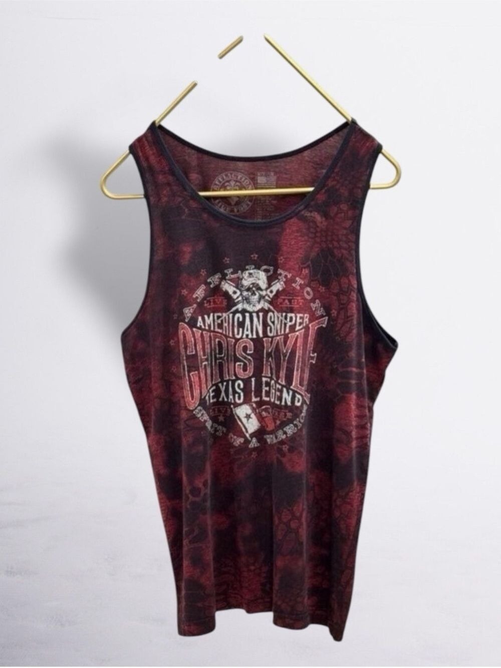 Affliction Mens American Fighter Chris Kyle Tank Top Size Medium